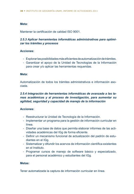 4Â°. Informe de Actividades - Instituto de GeografÃ­a - UNAM