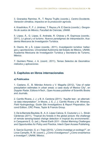 4Â°. Informe de Actividades - Instituto de GeografÃ­a - UNAM