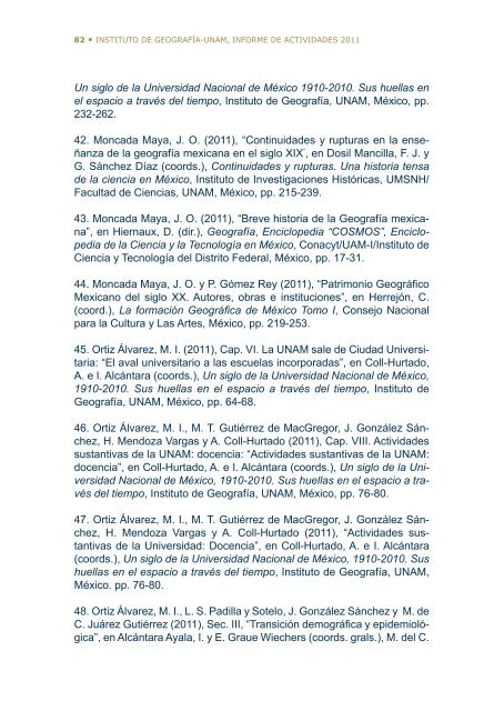 4Â°. Informe de Actividades - Instituto de GeografÃ­a - UNAM