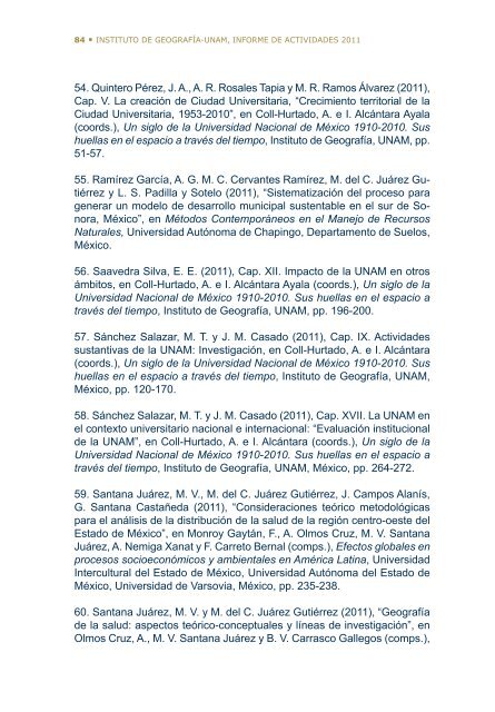 4Â°. Informe de Actividades - Instituto de GeografÃ­a - UNAM