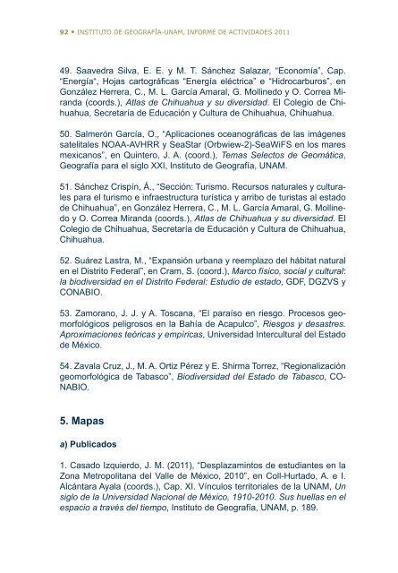 4Â°. Informe de Actividades - Instituto de GeografÃ­a - UNAM