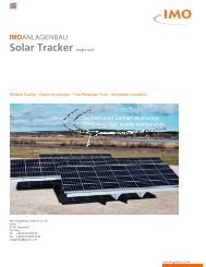 Solar Tracker single axis - IMO