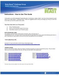 Body Beast™ 90-Day Challenge Group Instructions – How ... - Coach