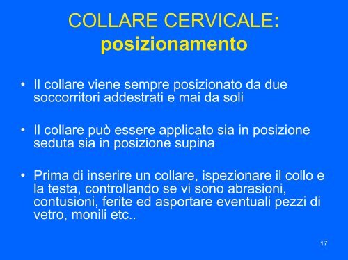 Il collare cervicale