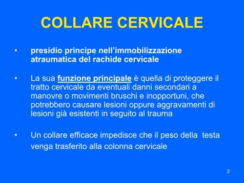 Il collare cervicale