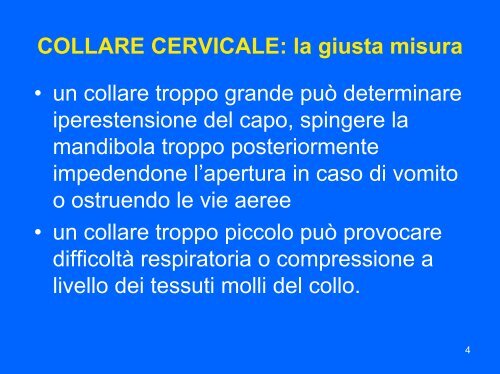 Il collare cervicale