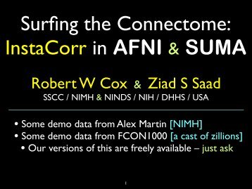 Robert W Cox & Ziad S Saad - the AFNI/NIfTI Server