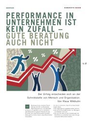 PERFORMANCE IN UNTERNEHMEN IST KEIN ZUFALL – GUTE ...