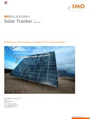 Solar Tracker dual axis -  IMO