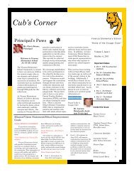 Cub's Corner - Vicenza Elementary School - DoDEA