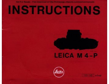 Leica M4-P instruction manual