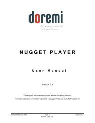 Nugget User Manual - Doremi Labs