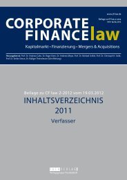 Verfasserregister 2011 - CORPORATE FINANCE fachportal