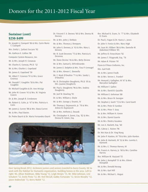 Fall 2012 Issue - Archmere Academy