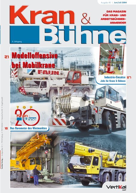 Kran & Bühne, Juni/Juli 2004: Titelseite