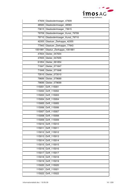 Informationsblatt Hettich Daten - imos