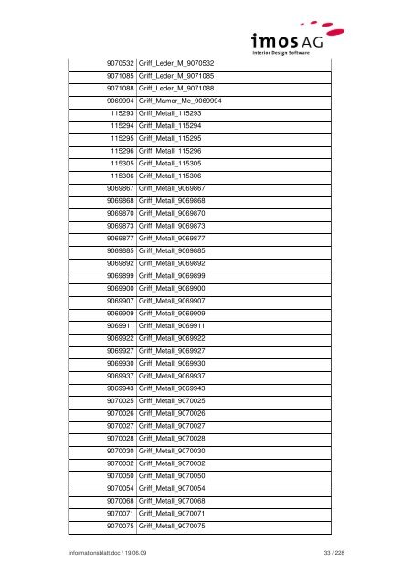 Informationsblatt Hettich Daten - imos