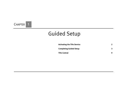 Tivo Setup Guide TiVo Series2 DVR Viewers Guide (2003) - Guided Setup