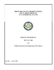 REQUEST FOR LETTERS OF INTEREST - Broward Sheriff's Office