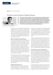 The New Swiss Emissions Trading Scheme - Walder Wyss Ltd.