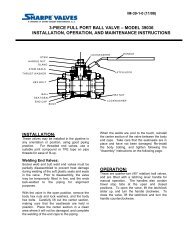 3-PIECE FULL PORT BALL VALVE â MODEL ... - SharpeÂ® Valves