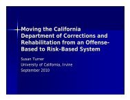 Moving the California Department of Corrections and Rehabilitation ...