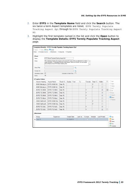 EYFS Framework 2012 Termly Tracking PDF - EiS Kent