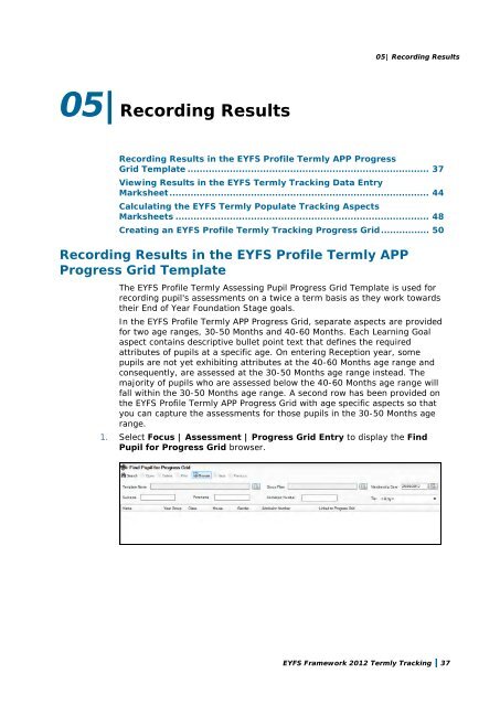 EYFS Framework 2012 Termly Tracking PDF - EiS Kent