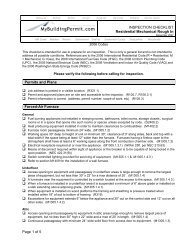 INSPECTION CHECKLIST Residential Footing and Foundation ...