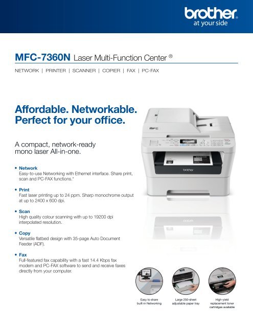 MFC-7360N, All-in-One Laser Printer