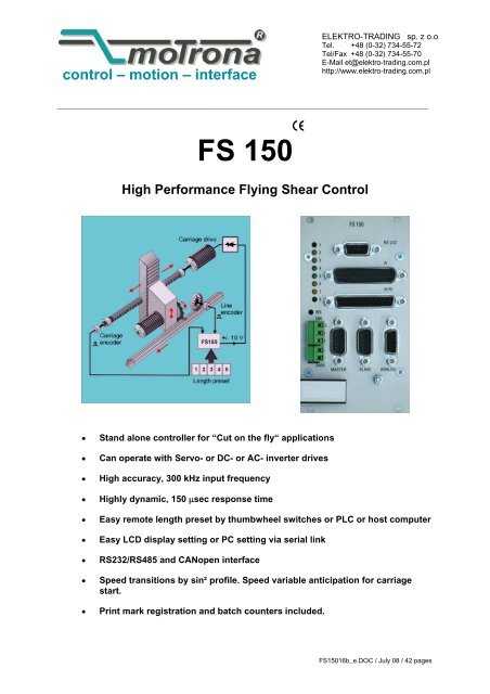 FS 150 - Elektro-Trading sp. z oo