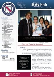 BSHS 2008 Newsletter - Brisbane State High School