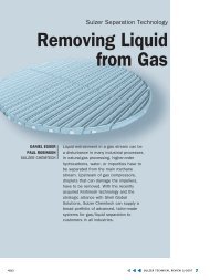 Removing Liquid from Gas - Sulzer