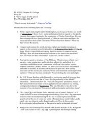 FILM 101 / Stephen W. DaVega Essay #1 5-7 typed pages, double ...