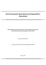 Die Vernetzung der Agrarindustrie und Agrarpolitik in Deutschland
