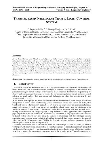 thermal based intelligent traffic light control system - Ijeset.com