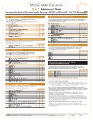 IGETC (Plan C) - MiraCosta College