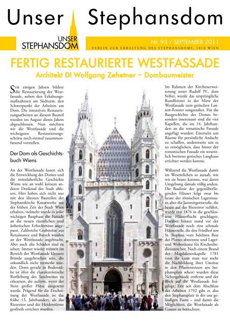Ausgabe 93 September 2011 Stephansdom
