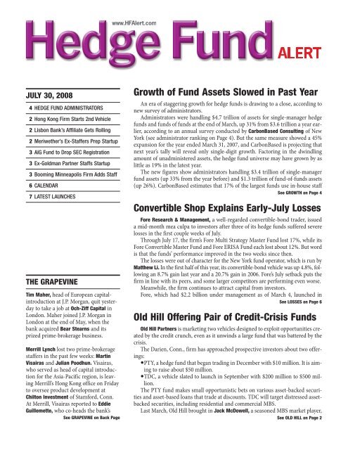 Hedge Fund Alert - Custom House