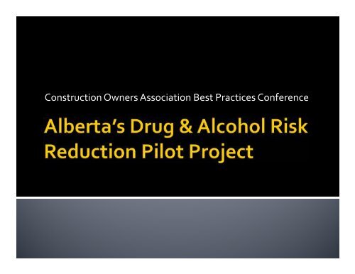 DARRPP Co. Rollout - Construction Owners Association of Alberta