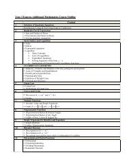 Year 3 Express Additional Mathematics Course Outline - Sites