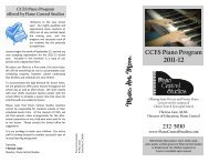 Piano Central Lessons Form - Christ Church Episcopal School