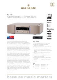 NA-11S1 AUDIOPHILE USB-DAC / NETWORK PLAYER - Marantz