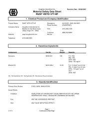 MSDS RUST VETO 377-HF - Quality Tools & Services, Inc.