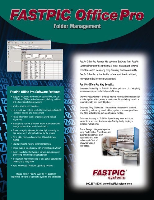 FastPic Office Pro Software Features - Kardex Remstar