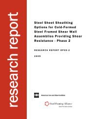 Steel Sheet Sheathing Options for Cold-Formed Steel Framed Shear ...
