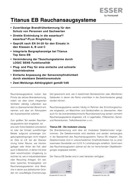 Rauchansaugsystem Titanus (PDF) - Effexx
