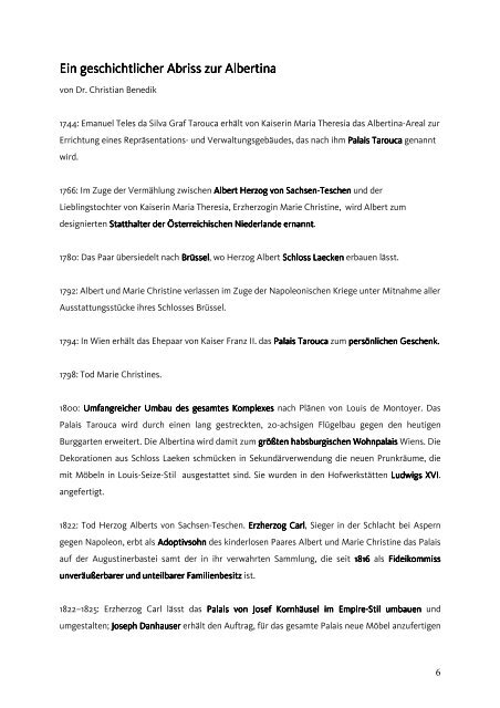Press Release (Language: German) - Albertina