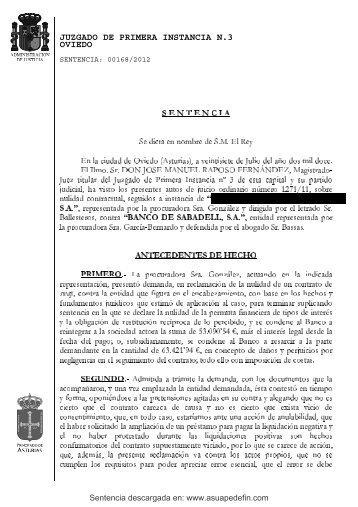 JUZGADO DE PRIMERA INSTANCIA N.3 OVIEDO ... - Asuapedefin