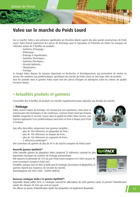 NouveautÃ©s et focus produits - Valeo